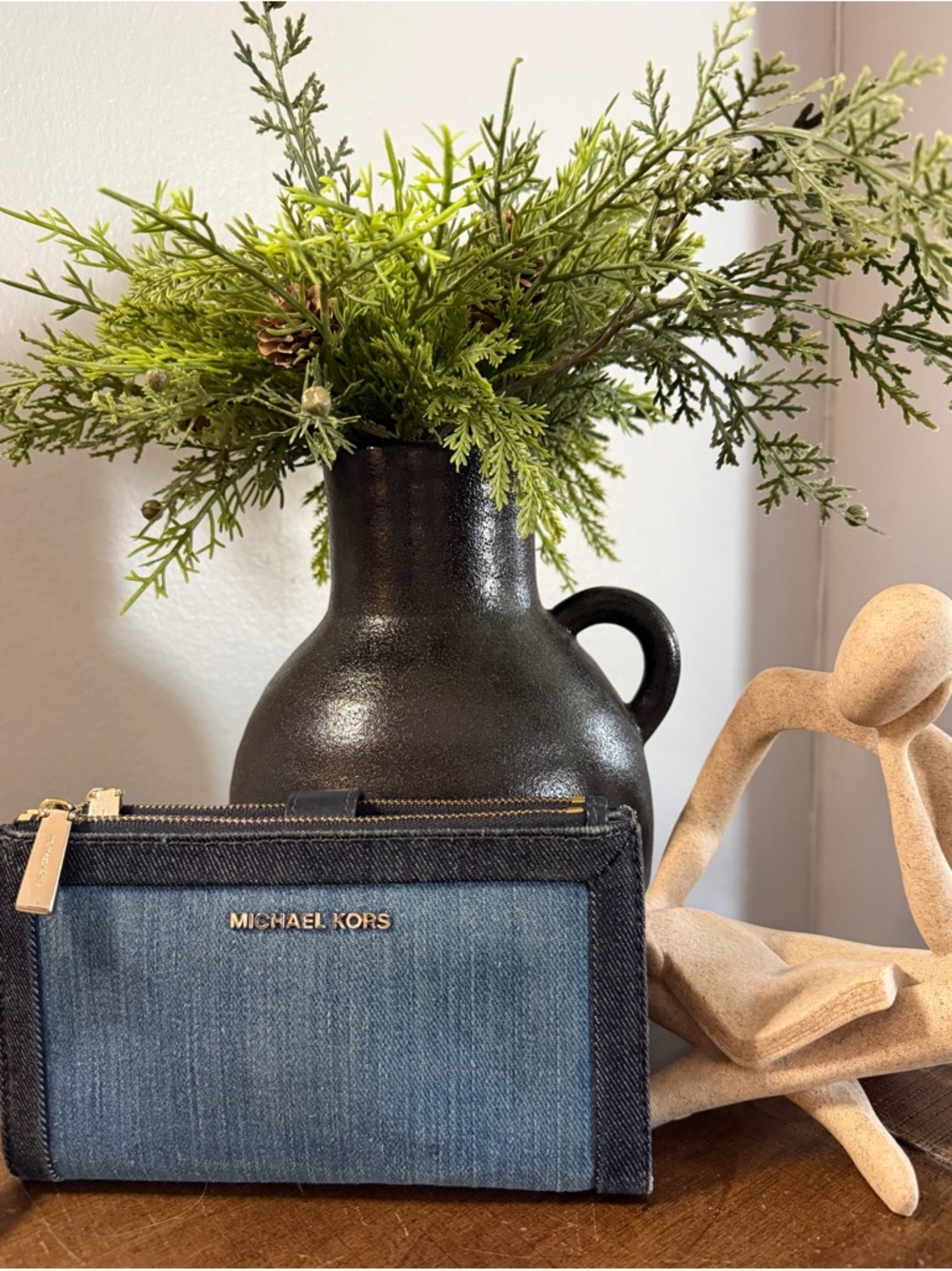 Michael Kors Denim Wristlet